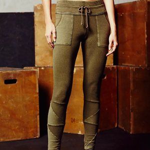 Free People Movement Soft Thick Olive Leggings (Kyoto High Rise Ankle Legging)